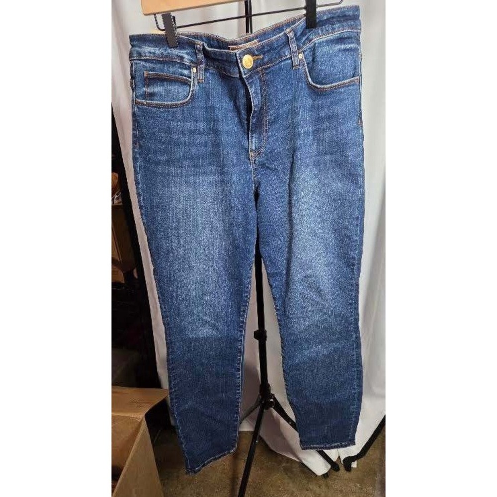 KUT from the Kloth Charlize Cigarette Leg Jeans Dark Wash Blue Denim Womens 12
